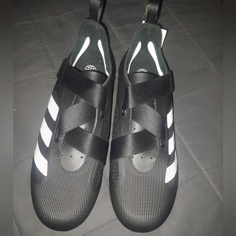Adidas Indoor Cycling Cleat, Black White, Men's 12 & 7.5